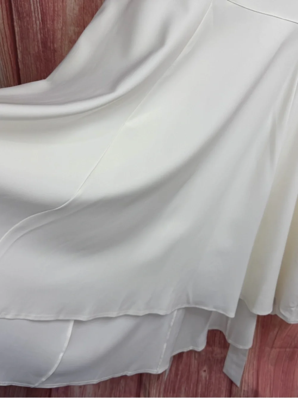 Lane Bryant Ivory High-Low V-Neck MIDI Dress - Picture 8 of 13